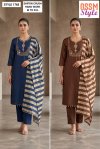 1764 And 1765 By Ossm Style Chiffon Crush Kurtis Set Size Combo 